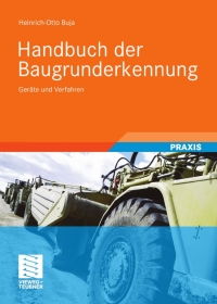 صورة الغلاف: Handbuch der Baugrunderkennung 9783834805447