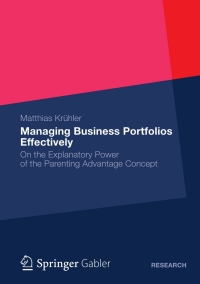 Cover image: Managing Business Portfolios Effectively 9783834935007