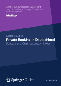 Cover image: Private Banking in Deutschland 9783834935588