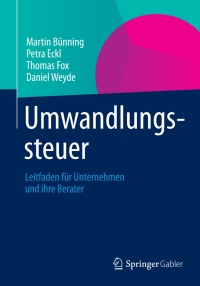 Cover image: Umwandlungssteuer 9783834935908
