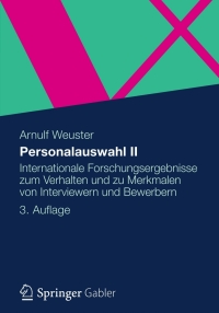 Cover image: Personalauswahl II 9783834935922