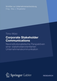 Cover image: Corporate Stakeholder Communications 9783834936417