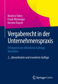 Cover image: Vergaberecht in der Unternehmenspraxis 2nd edition 9783834931030