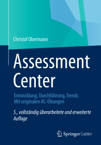 Cover image: Assessment Center 5th edition 9783834933409