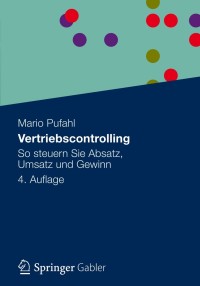 Cover image: Vertriebscontrolling 4th edition 9783834933478