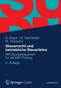 Imagen de portada: Steuerrecht und betriebliche Steuerlehre 3rd edition 9783834939203