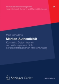 Cover image: Marken-Authentizität 9783834939432