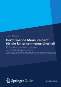 Cover image: Performance-Measurement für die Unternehmenssicherheit 9783834939494