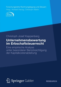 Imagen de portada: Unternehmensbewertung im Erbschaftsteuerrecht 9783834939814