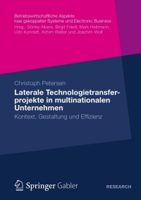 Cover image: Laterale Technologietransferprojekte in multinationalen Unternehmen 9783834940865