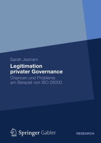 Cover image: Legitimation privater Governance 9783834941121