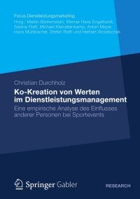 Cover image: Ko-Kreation von Werten im Dienstleistungsmanagement 9783834942135