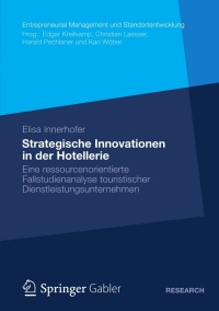 Imagen de portada: Strategische Innovationen in der Hotellerie 9783834942234