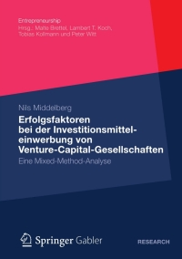 Omslagafbeelding: Erfolgsfaktoren bei der  Investitionsmitteleinwerbung  von Venture-Capital-Gesellschaften 9783834943194