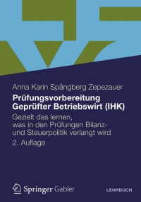 Imagen de portada: Prüfungsvorbereitung Geprüfter Betriebswirt (IHK) 2nd edition 9783834943255