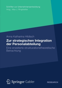 Immagine di copertina: Zur strategischen Integration der Personalabteilung 9783834943521