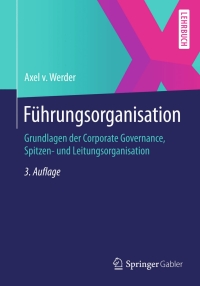 Cover image: Führungsorganisation 3rd edition 9783834944467