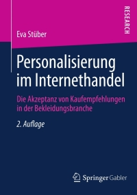 Cover image: Personalisierung im Internethandel 2nd edition 9783834945587