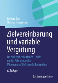 Cover image: Zielvereinbarung und variable Vergütung 6th edition 9783834946058