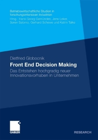 Cover image: Front End Decision Making 9783834924551