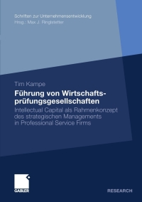 Cover image: Führung von Wirtschaftsprüfungsgesellschaften 9783834926487