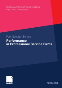 Titelbild: Performance in Professional Service Firms 9783834927699