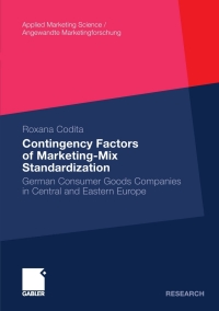 Cover image: Contingency Factors of Marketing-Mix Standardization 9783834925961