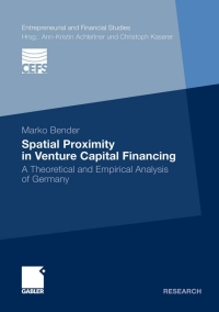 Titelbild: Spatial Proximity in Venture Capital Financing 9783834926845