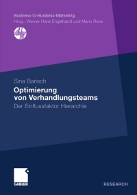 Titelbild: Optimierung von Verhandlungsteams 9783834926449