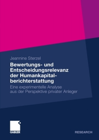 Titelbild: Bewertungs- und Entscheidungsrelevanz der Humankapitalberichterstattung 9783834928344