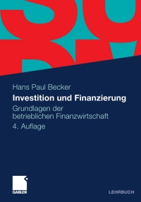 Imagen de portada: Investition und Finanzierung 4th edition 9783834924681