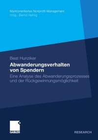 Immagine di copertina: Abwanderungsverhalten von Spendern 9783834926357