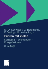 Imagen de portada: Führen mit Zielen 3rd edition 9783834908353