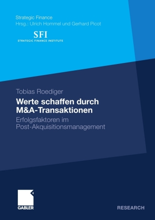 Cover image: Werte schaffen durch M&A-Transaktionen 9783834924285