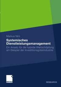 Cover image: Systemisches Dienstleistungsmanagement 9783834925565