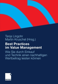 Cover image: Best Practices im Value Management 1st edition 9783834926272