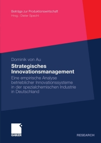 Cover image: Strategisches Innovationsmanagement 9783834926791