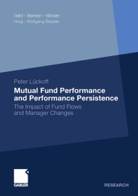 Cover image: Mutual Fund Performance and Performance Persistence 9783834927804
