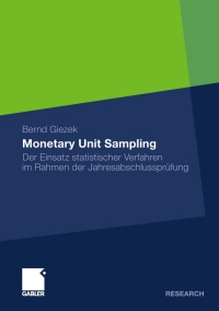 Cover image: Monetary Unit Sampling 9783834927149