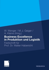 Cover image: Business Excellence in Produktion und Logistik 1st edition 9783834927002