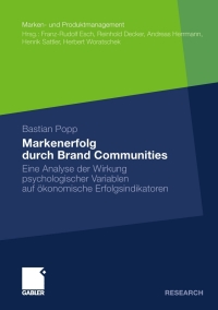 Cover image: Markenerfolg durch Brand Communities 9783834929068