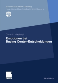 Imagen de portada: Emotionen bei Buying Center-Entscheidungen 9783834929204