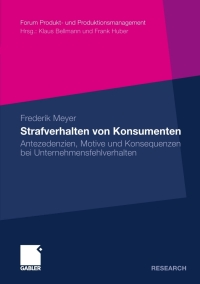 表紙画像: Strafverhalten von Konsumenten 9783834929457