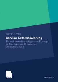 Cover image: Service Externalisierung 9783834929631