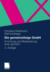 Cover image: Die gemeinnützige GmbH 2nd edition 9783834927422