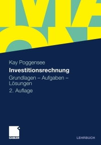 Cover image: Investitionsrechnung 2nd edition 9783834930149