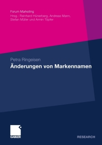 Cover image: Änderungen von Markennamen 9783834930880