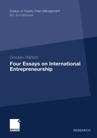 Titelbild: Four Essays on International Entrepreneurship 9783834931634