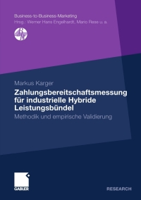 Immagine di copertina: Zahlungsbereitschaftsmessung für industrielle Hybride Leistungsbündel 9783834931658