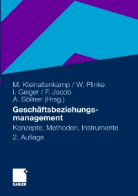 Imagen de portada: Geschäftsbeziehungsmanagement 2nd edition 9783834930194